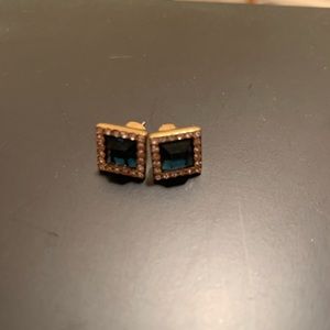 Michale Kors gold and blue studs